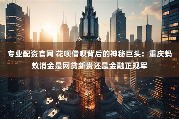 专业配资官网 花呗借呗背后的神秘巨头：重庆蚂蚁消金是网贷新贵还是金融正规军